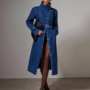 Medium Wash Casual Women's Long Sleeve Denim Jacket